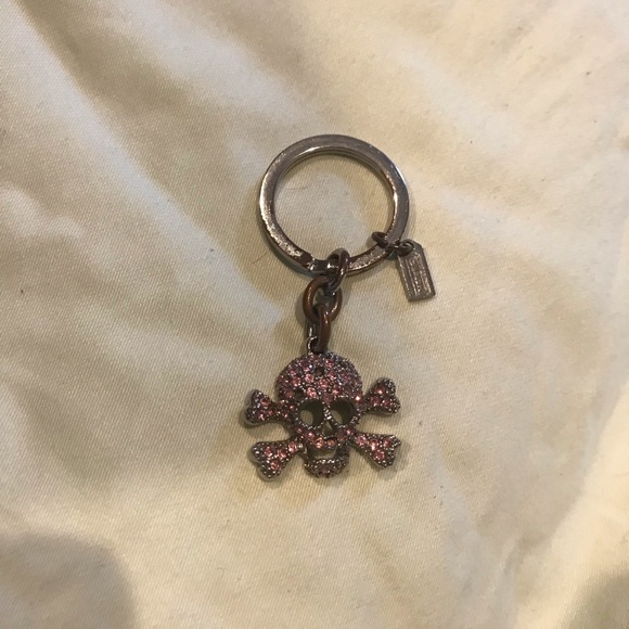 COACH Skull & Crossbones Pave Key Fob - Picture 2 of 3